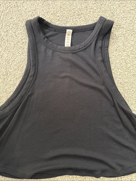 lululemon athletica Tops - lululemon athletica Black Ribbed Cropped Tank